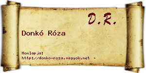 Donkó Róza névjegykártya