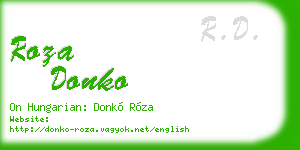 roza donko business card