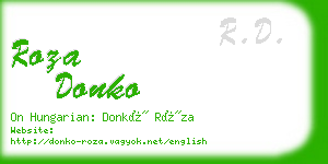 roza donko business card
